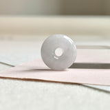 A-Grade Natural Lavender Jadeite Bagel Piece No. 172485