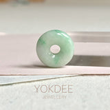 A-Grade Natural Moss On Snow Jadeite Bagel Piece No. 172478