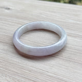54.7mm A-Grade Natural Pink Lavender Jadeite Modern Round Bangle No. 152054