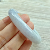 50.9mm A-Grade Natural Pinkish Lavender Jadeite Modern Round Bangle No. 152052