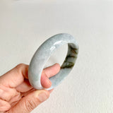 58.4mm A-Grade Natural Green Modern Round Bangle No. 600171
