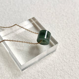 SOLD OUT: A-Grade Natural Bluish Green Jadeite Barrel No. 172494
