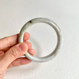 58.5mm A-Grade Natural Yellowish Green Modern Round Bangle No. 600170