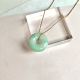 A-Grade Natural Moss On Snow Jadeite Bagel Piece No. 172478