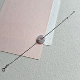 A-Grade Natural Light Pink Jadeite Bagel Bracelet No.190455