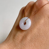 A-Grade Natural Lavender Green Jadeite Bagel Piece No. 172486