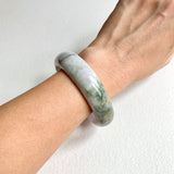 58.6mm A-Grade Natural Lavender Green Modern Round Bangle No. 600163