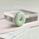 A-Grade Natural Moss On Snow Jadeite Bagel Piece No. 172478