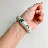 55.3mm A-Grade Natural Floral Modern Round Bangle No. 600172
