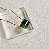 SOLD OUT: A-Grade Natural Bluish Green Jadeite Barrel No. 172494