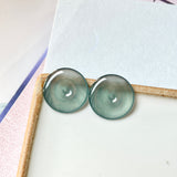 14.75 cts Icy A-Grade Natural Light Blue Jadeite Donut Pair No.180820