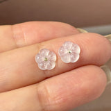 Bespoke Icy Jadeite Maehwa Earring Stud No: 180893
