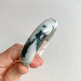 55.3mm A-Grade Natural Floral Modern Round Bangle No. 600172