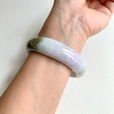 58.6mm A-Grade Natural Lavender Green Modern Round Bangle No. 600163