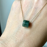 SOLD OUT: A-Grade Natural Bluish Green Jadeite Barrel No. 172494