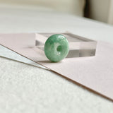 SOLD OUT: A-Grade Natural Green Jadeite Bagel Piece No. 172484