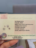 A-Grade Natural Lavender Green Jadeite Stud Earring No. 180292