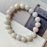 10.3mm A-Grade Natural Lavender Yellow Jadeite Beaded Bracelet No. 190530