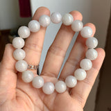 10.3mm A-Grade Natural Lavender Yellow Jadeite Beaded Bracelet No. 190530