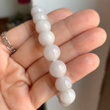 10.3mm A-Grade Natural Lavender Yellow Jadeite Beaded Bracelet No. 190530