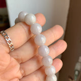 10.3mm A-Grade Natural Lavender Yellow Jadeite Beaded Bracelet No. 190530