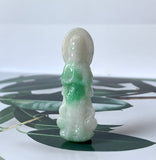 A-Grade Natural Moss On Snow Jadeite Goddess of Mercy Pendant No.220150