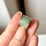 SOLD OUT: A-Grade Floral Green Jadeite Gold Rim Barrel No.172418