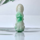 A-Grade Natural Moss On Snow Jadeite Goddess of Mercy Pendant No.220150