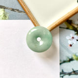 A-Grade Natural Green Jadeite Donut No.171685