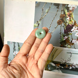 A-Grade Natural Green Jadeite Donut No.171685