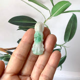 A-Grade Natural Moss On Snow Jadeite Goddess of Mercy Pendant No.220150