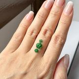 1.9cts Icy A-Grade Natural Imperial Green Jadeite Plum Blossom Set No.130505