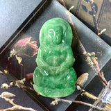 A-Grade Natural Imperial Green Jadeite Goddess of Mercy Pendant No.170801