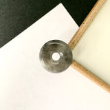 A-Grade Natural Dark Grey Jadeite Donut No.172499