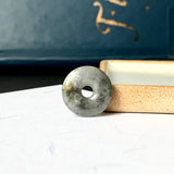 A-Grade Natural Dark Grey Jadeite Donut No.172499