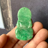 A-Grade Natural Imperial Green Jadeite Goddess of Mercy Pendant No.170801