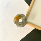 A-Grade Natural Dark Grey Jadeite Donut No.172500