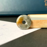 A-Grade Natural Dark Grey Jadeite Donut No.172500