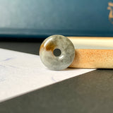 A-Grade Natural Dark Grey Jadeite Donut No.172500