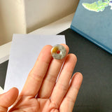 A-Grade Natural Dark Grey Jadeite Donut No.172500