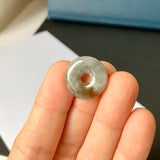 A-Grade Natural Dark Grey Jadeite Donut No.172500