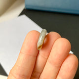 A-Grade Natural Dark Grey Jadeite Donut No.172500