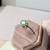 1.11 cts Icy A-Grade Moss On Snow Jadeite Rhombus No.130506