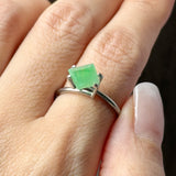 1.11 cts Icy A-Grade Moss On Snow Jadeite Rhombus No.130506