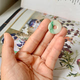 A-Grade Natural Floral Jadeite Donut  No.172505