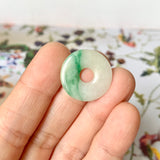 A-Grade Natural Floral Jadeite Donut  No.172505