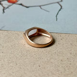 16.1mm Icy A-Grade Natural Pink Jadeite Saddle Loaf Ring No.162656