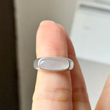 16.1 mm Icy A-Grade Natural Jadeite Saddle Loaf Ring No.162658