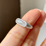 16.1 mm Icy A-Grade Natural Jadeite Saddle Loaf Ring No.162658