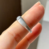 16.1 mm Icy A-Grade Natural Jadeite Saddle Loaf Ring No.162658